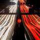 Long exposure photo shows traffic traveling along a highway, early Thursday, Oct. 6, 2022.